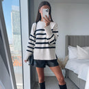 Blusa De Frio Feminina Listrada