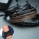 Kit Men Hype - Conjunto de 4 Pulseiras de Couro