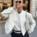 Jaqueta Bomber Santorini - Gola Redonda e Manga Comprida
