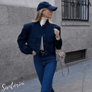 Jaqueta Bomber Santorini - Gola Redonda e Manga Comprida