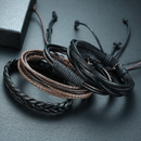Kit Men Hype - Conjunto de 4 Pulseiras de Couro