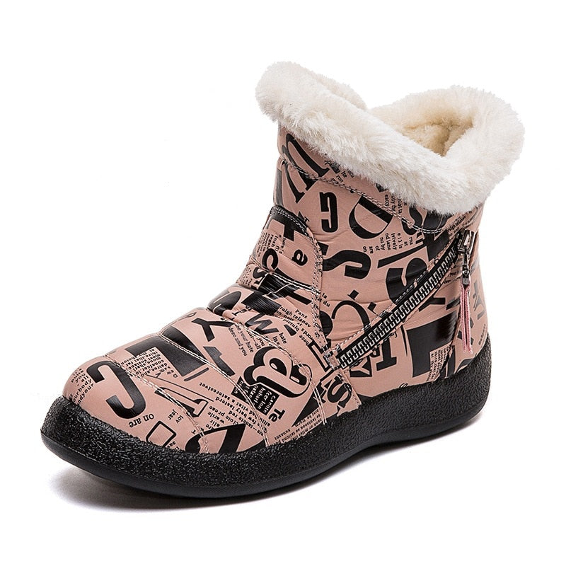 Bota Feminina de Inverno Alaska - Flexível, Impermeável e Aveludada