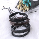Kit Men Hype - Conjunto de 4 Pulseiras de Couro