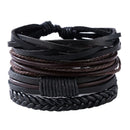 Kit Men Hype - Conjunto de 4 Pulseiras de Couro
