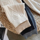 Calça de Inverno Feminina Casual em Moletom Malha Quente Grossa - Marken™