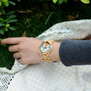 Relógio de Madeira Butterfly