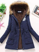 Casaco Feminino de Inverno com Capuz e Forro Quente - Shelter™