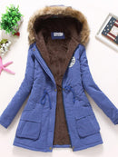 Casaco Feminino de Inverno com Capuz e Forro Quente - Shelter™