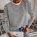 Camisa De Manga Listrada Feminina